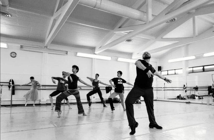 Stanislav Fečo při zkoušce baletu Palladio v Compania Nacional de Danza, Mexico city. Foto: soukr. archiv S.F.